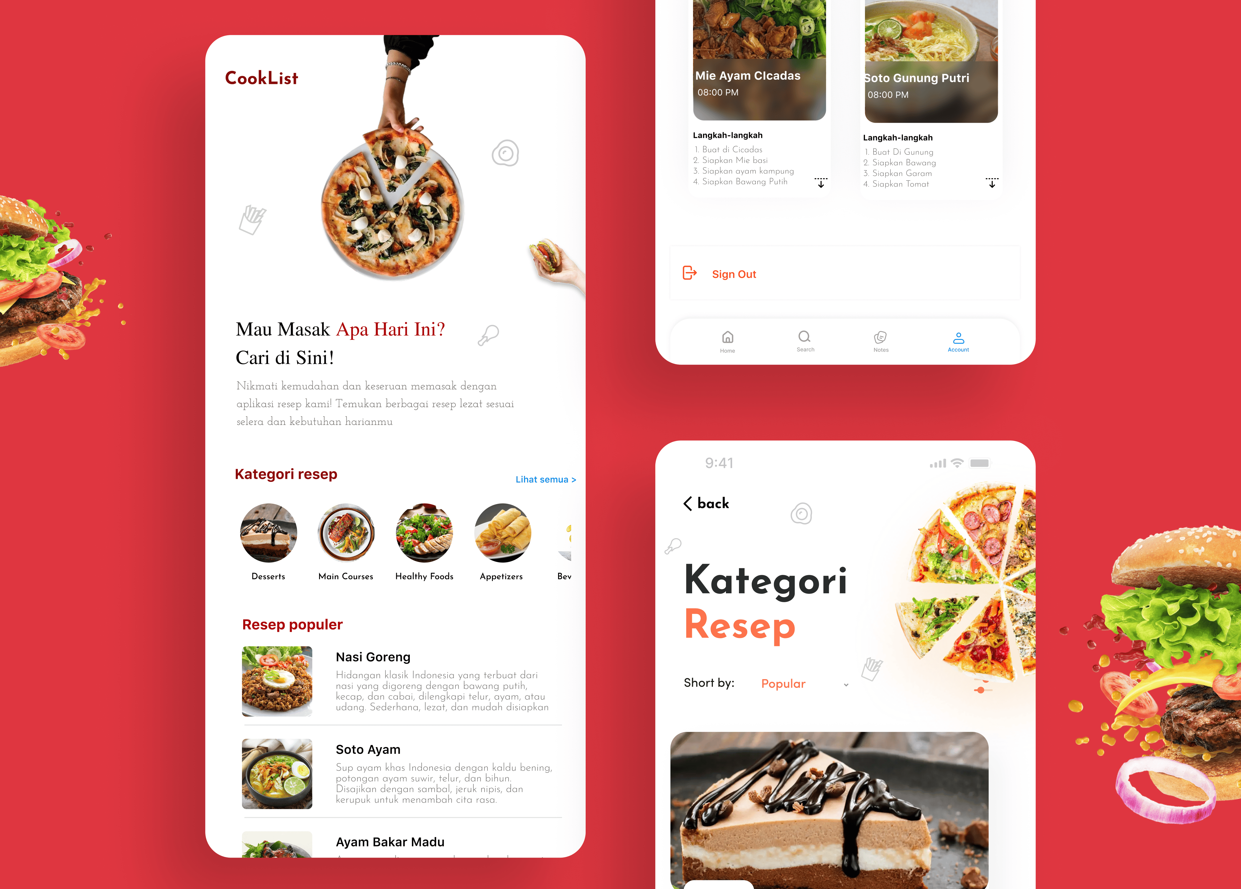 Cooking App UI/UX